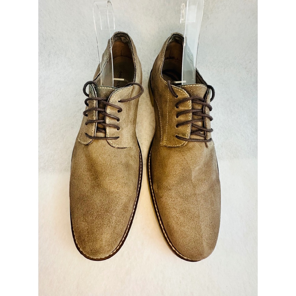 Banana Republic Suede Leather Oxfords Dress Shoes Casual Gray Size 10 - Picture 2 of 7